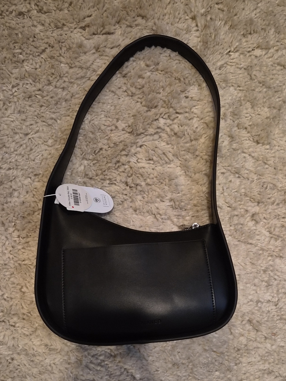 Melie Bianco Black Shoulder Hobo Bag